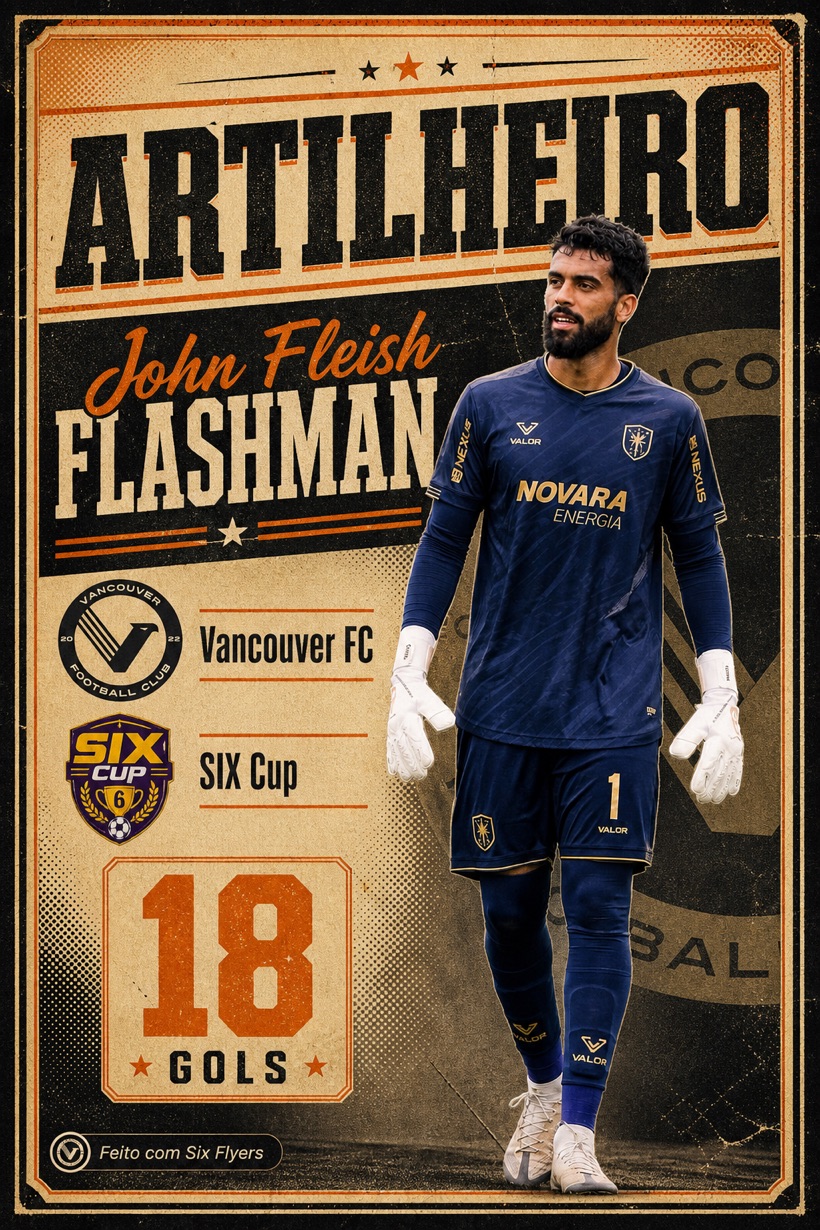 Flyer no estilo Retrô feito com o SIX Flyers